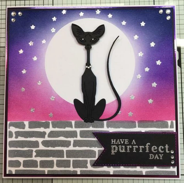 Cats Metal Cutting Dies Scrapbooking Embossing Cut Paper Album Craft Stencils