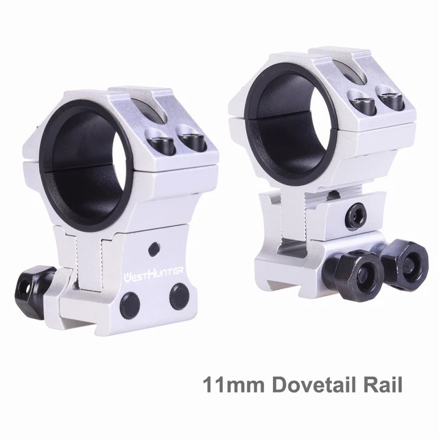 ONE PAIR ADJUSTABLE Center Height Scope Mount Rings 1"/30mm Dovetail