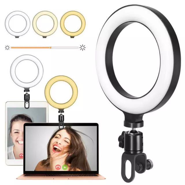 LED Selfie Ringlicht USB Clip 6 Zoll für Laptop Computer Makeup Video Live Handy