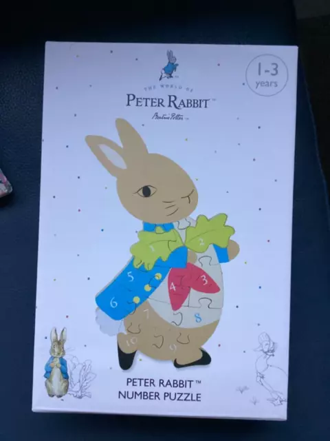 Peter Rabbit Number Puzzle Wooden Puzzles Educational Orange Tree Toys Brand New