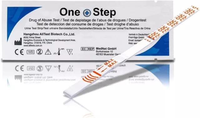 10 x Drug Testing Kits Cocaine Single Urine Test Strips - One Step