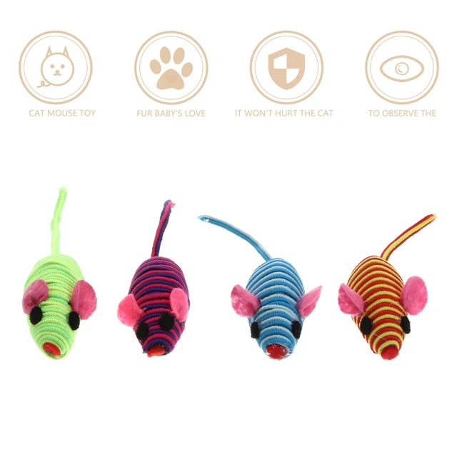 12 Pcs Exercise Cat Toy Cat Mice Toys Indoor Cats Catnip Toy Rc Toy Double Line 9