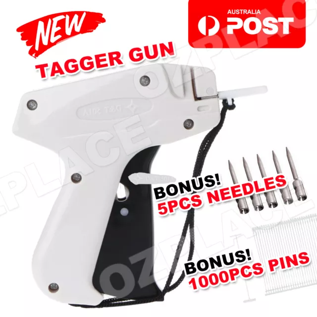 Clothes Garment Price Label Machine Tagging Tags Gun 1000 Barbs 5 Steel Needles