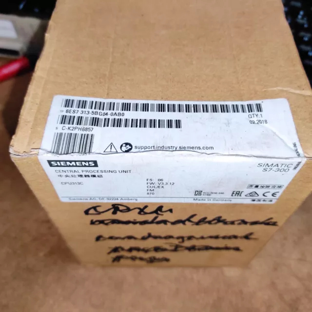 New  ▀▄▀▄▀ Siemens S7 300 Cpu 313 C - 6Es7 313-5Bg04-0Ab0 - 6Es7313-5Bg04-0Ab0