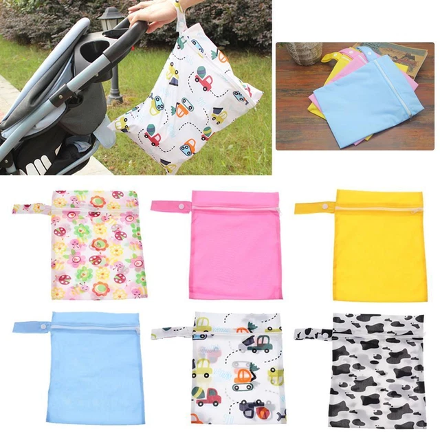 Multi-use Waterproof Zipper Reusable Baby Cloth Diaper wet and  Practical Bag