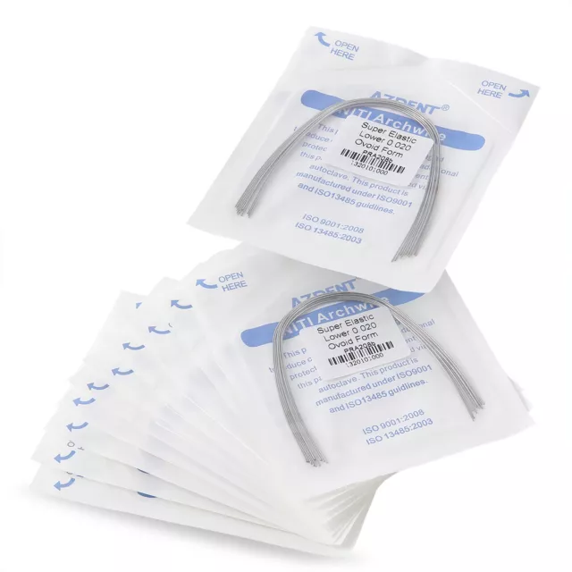 Dental Orthodontic Round NITI Supper Elastic Arch Wire Ovoid Form 012/014 10Type 2