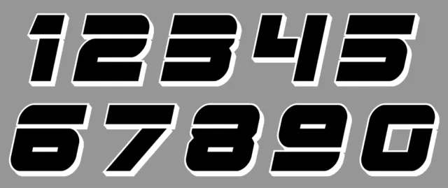 Numeros Course Racing Numbers Drift Tuning Moto Autocollant Sticker Nu019Nb