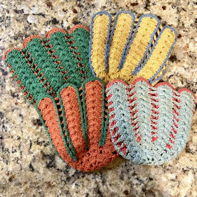 Vintage Crocheted Drink Glass Cozy Cozies Coasters Boho