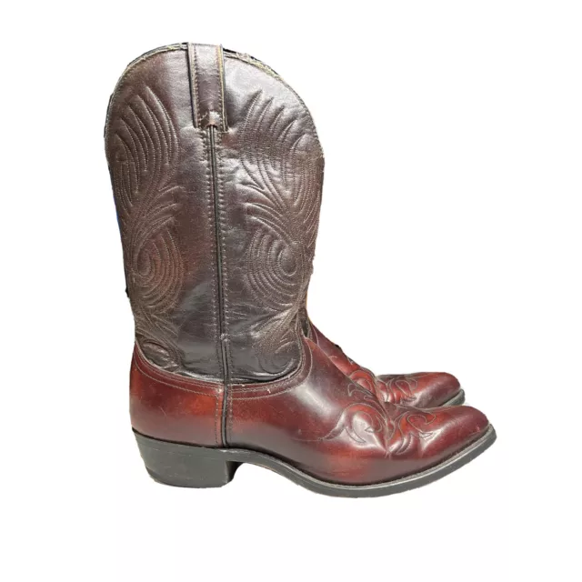 LAREDO MEN'S LEATHER Western Cowboy Boots US 10.5 D Mid Calf Pull On ...