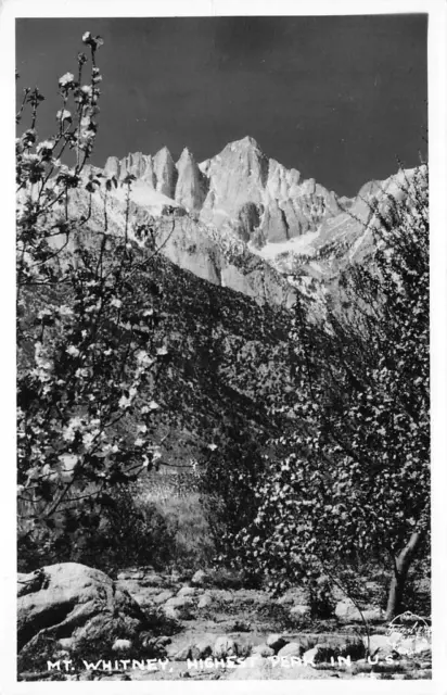 RPPC California MT. WHITNEY Inyo County Frashers Photo c1940s Vintage Postcard