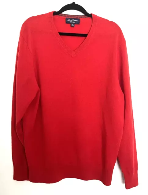DANIEL CREMIEUX LUXURY Cashmere Sweater Men's Size XL Red Long Sleeves ...