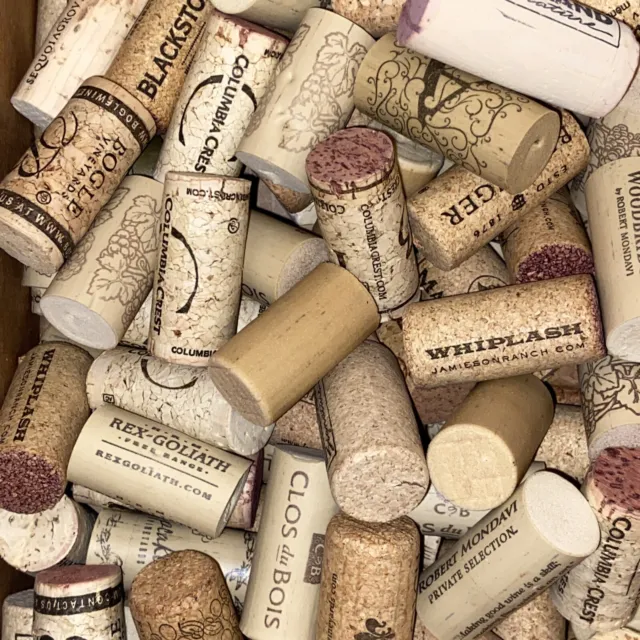 LOT Real NATURAL Used WINE CORKS Assorted 50 100 Crafts Wedding Upcycle VARIETY