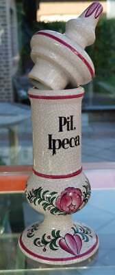 Apotheker -  wunderschönes, handbemaltes Gefäß für PIL. IPECA aus Keramik 2