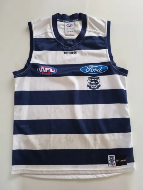 Geelong Cats AFL VFL footy football jersey size large Cotton On