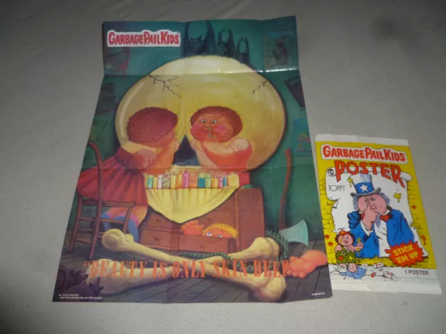 Vintage Topps Garbage Pail Kids 1986 Poster #13 Beauty Is Only Skin Deep New Gpk