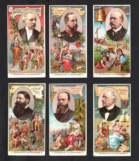 German Statesmen Stollwerck Ser 10 Card Set 1898 Gossler Parliament Ministers