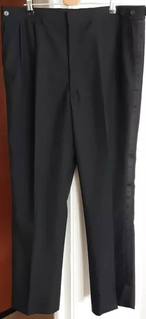 MOSS BROS Covent Garden - GENTS BLACK EVENINGWEAR DINNER TROUSERS W36 L29