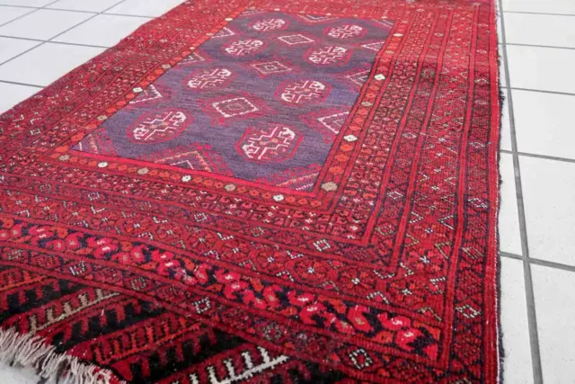 Tapis vintage Afghan Ersari fait main 78cm x 114cm 1950s - 1C893 2