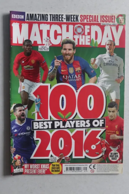 BBC Match of the Day Magazin Dezember 2016 Sonderausgabe 100 beste Spieler #435