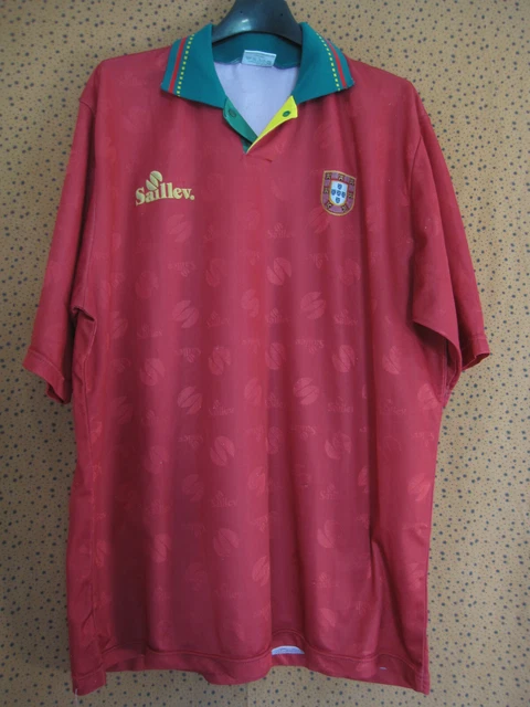 Maillot Vintage Portugal N°5 - Saillev - Taille L - Domicile Rouge - Collection