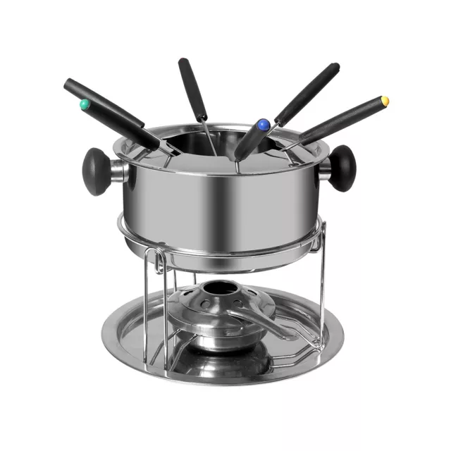 Toque Classic Fondue Set 12pcs Stainless Steel Cheese Chocolate Dipping  6 Forks