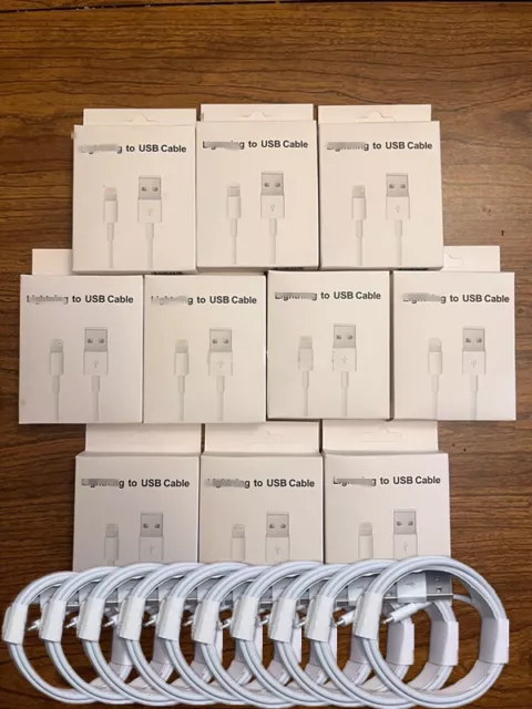 10-PACK OEM USB Data Fast Charger Cable Cord For Apple iPhone 6 7 8 X 11 12 MAX