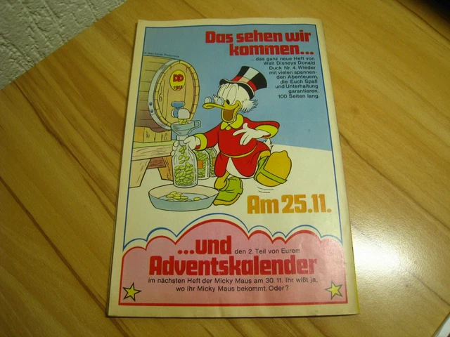 Micky Maus 1974 Nr.47 Mit Beilage Advents-Kalender 2