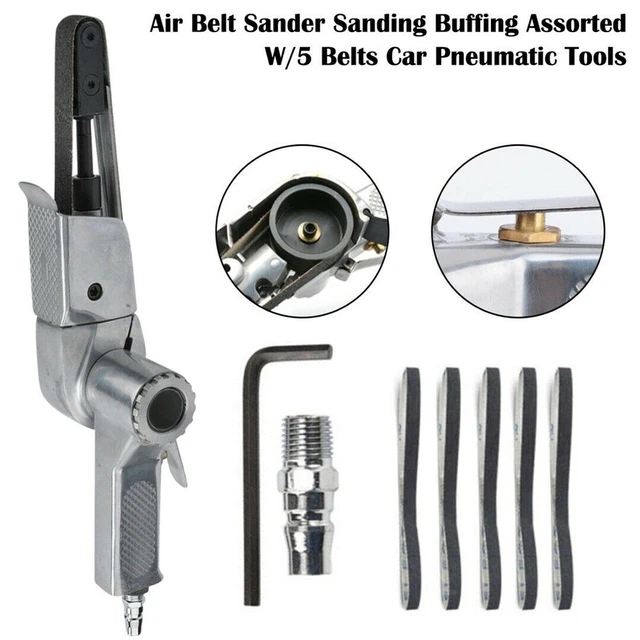 Air Belt Sander Sanding Buffing Assorted 5 Belts Car Pneumatic tools 20mm 520mm