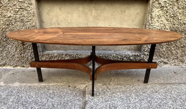 Tavolino Da Caffè In Teak Guglielmo Ulrich Design Anni '50 Vintage Modernariato