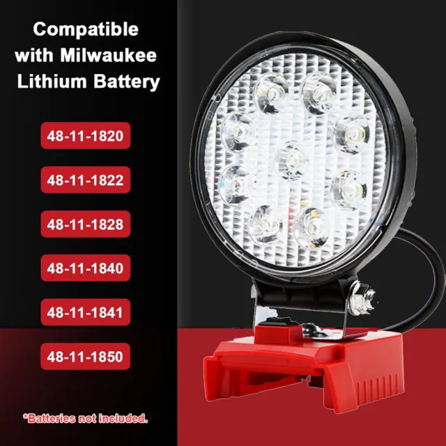 LED Work Light For Milwaukee M18 18V Lithium Battery Work Lamp 18 Volt Outdoor