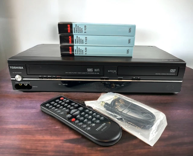 TOSHIBA DVD VCR Recording Combo Player SDV296KTU w/ Remote Tapes