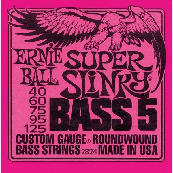 ERNIE BALL 2824 Muta per basso elettrico 5 corde Super Slinky .40 .125