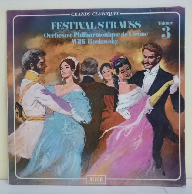 33 RPM Festival Strauss Vol. 3 Vinyl LP 12 " Orch Vienne W. Creed Classic