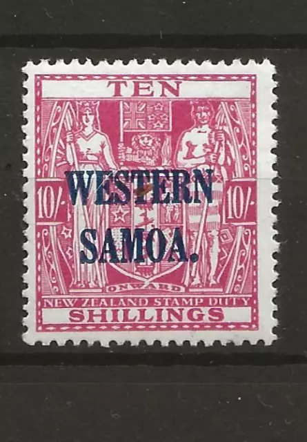 Western Samoa (Y-061) 1935 Sg191 10/- Fiscal Overprint Fine Mounted Mint