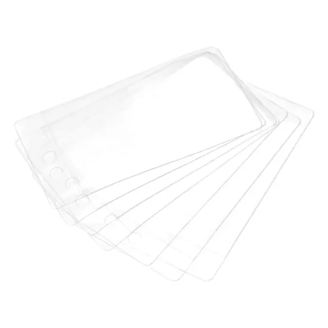 PVC Plastic Tags Bag,for Luggage Clothes Tags,50 x 90mm with Hole Clear 50Pcs