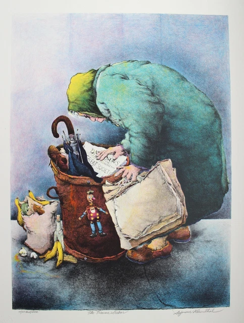 Seymour Rosenthal, The Treasure Seeker, Lithograph, signed and numbered in penci Seymour Rosenthal, The Treasure Seeker, Lithograph, signed and numbered in penci