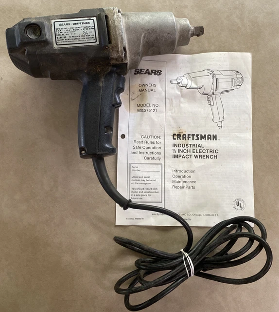 VINTAGE SEARS CRAFTSMAN Industrial 1/2" Impact Wrench Electric w