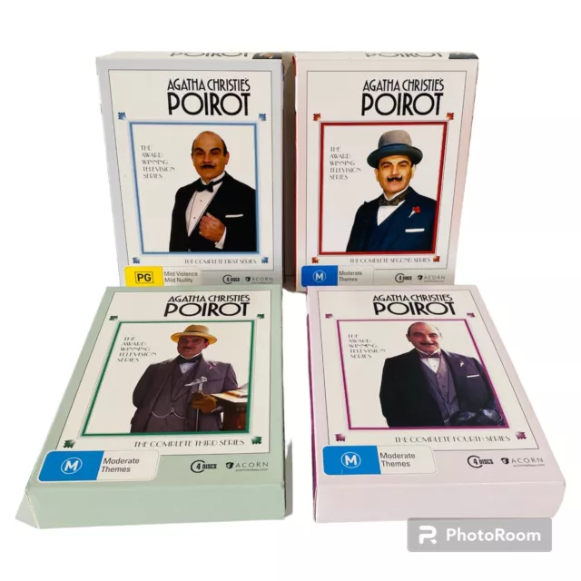 AGATHA CHRISTIE'S POIROT: Complete Series 1,2,3,4 DVD Box Sets - All