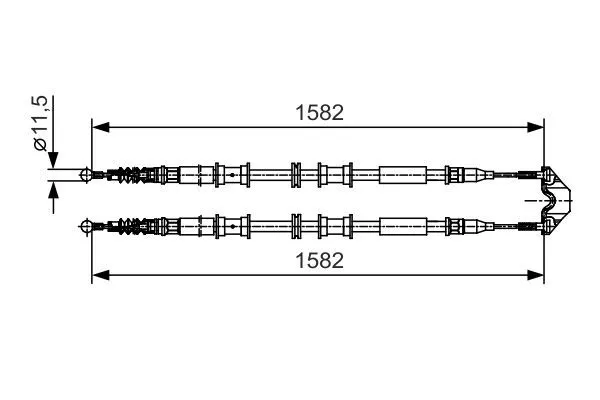 Handbremsseil Bremsseil Paar Centre Bosch 1 987 482 138 2Pcs P Für Opel Combo 2