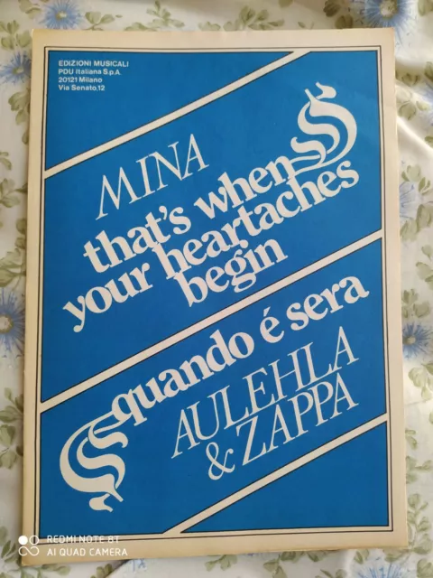 Mina "That's When Your Heartaches Begin" - Aulehla & Zappa "Quando E' Sera" 1975