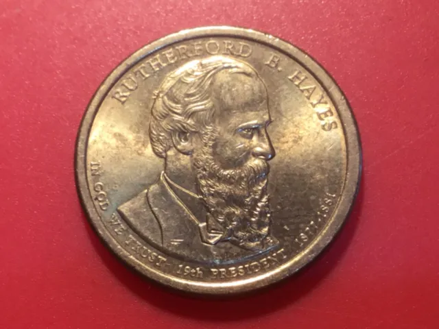 2011   "D"  US  "Presidential"  one dollar  coin.    "Rutherford B Hayes"