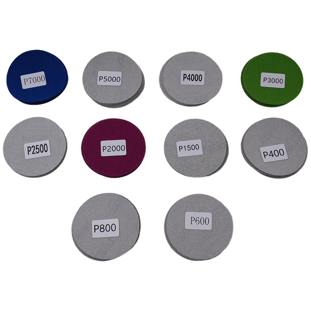 Kit Carta Abrasiva Gancio Anello Dischi Pastiglie 7.6cm Bagnato Durevole Caldo