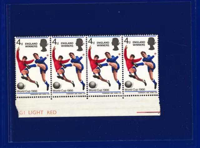 1966 SG700 4d World Cup Winners Spec W96 Marginal Strip (4) MNH UMM piih