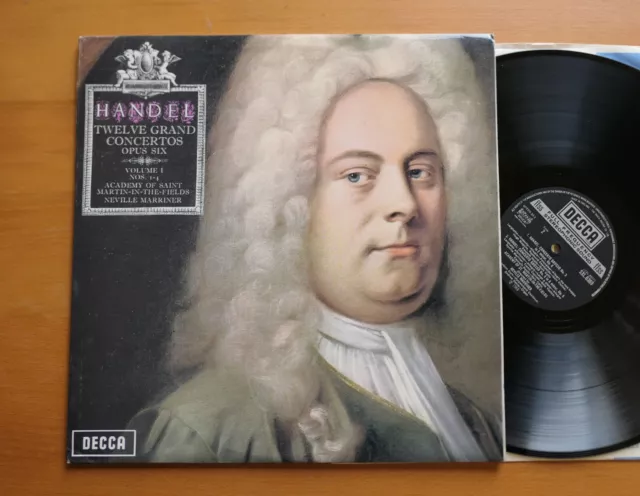 SXL 6369 Handel Twelve Grand Concertos Vol. I Neville Marriner EX Decca NB