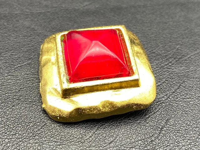 Broche Vintage LANCOME PARIS - Forme Soleil En Métal Doré - Pendentif Ou Bijou De Collection