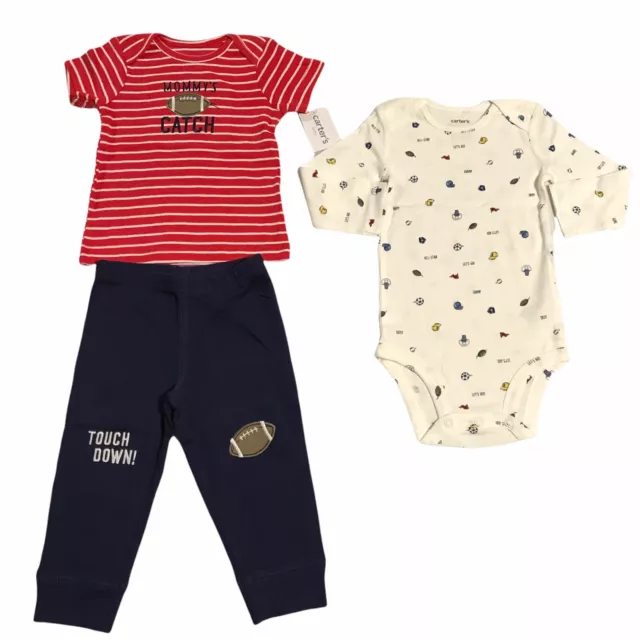 Carters Baby Boys 3pc Pants Tops Outfit Set Size 3-24 Months Multic Soft & Comfy