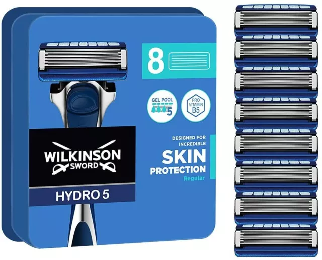 WILKINSON Sword Pack 8 Lames Hydro 5 Skin Protection Regular Recharge Rasoir
