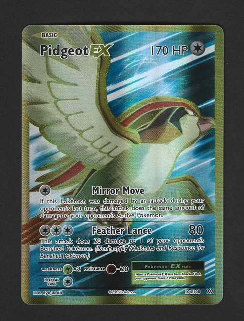 Pokemon Card Pidgeot EX 104/108 Full Art Evolutions pack fresh