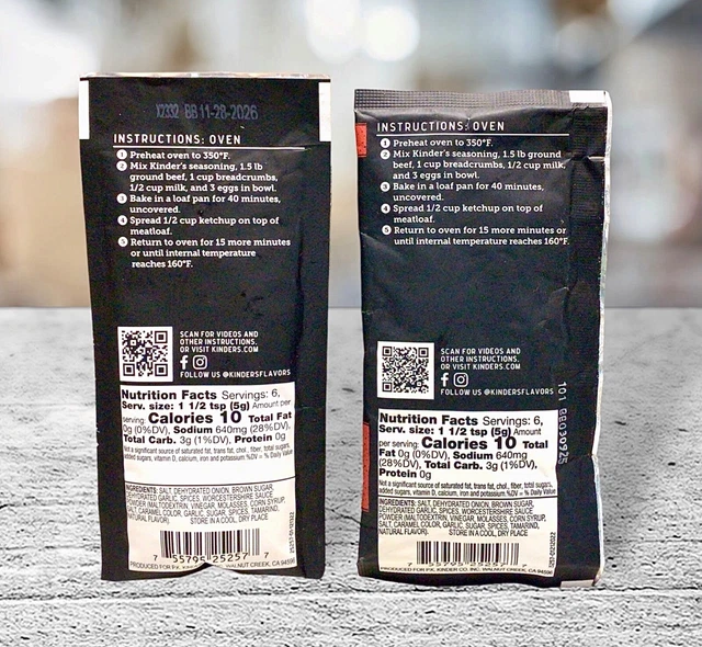 2 KINDER’S CLASSIC Meatloaf Butcher’s Original Recipe Seasoning1.1oz