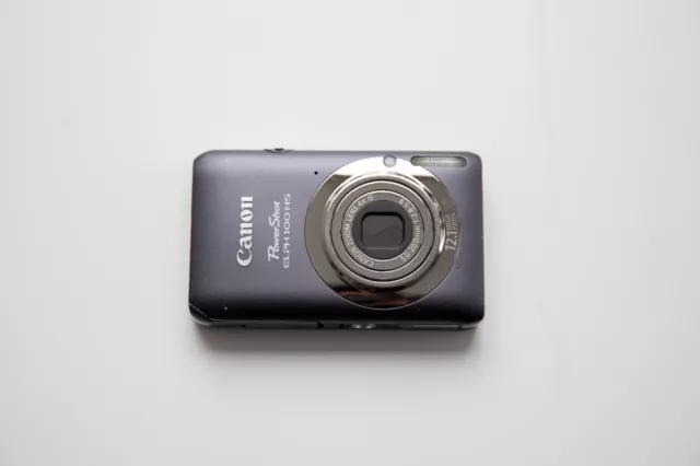 Canon PowerShot ELPH 100 HS 12.1MP Digital Camera - Gray - Works, READ!